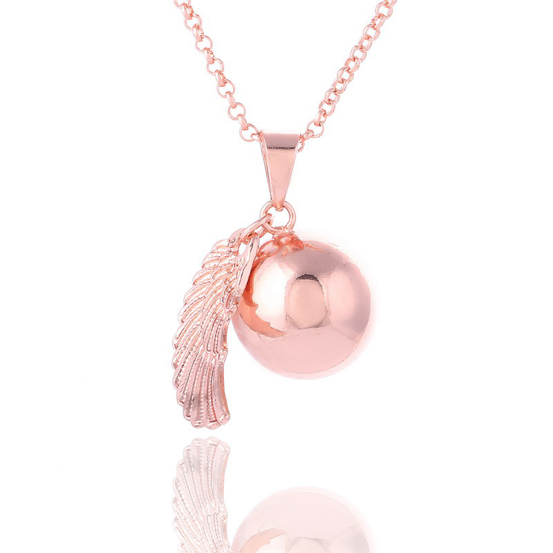 Rose gold with metal chain