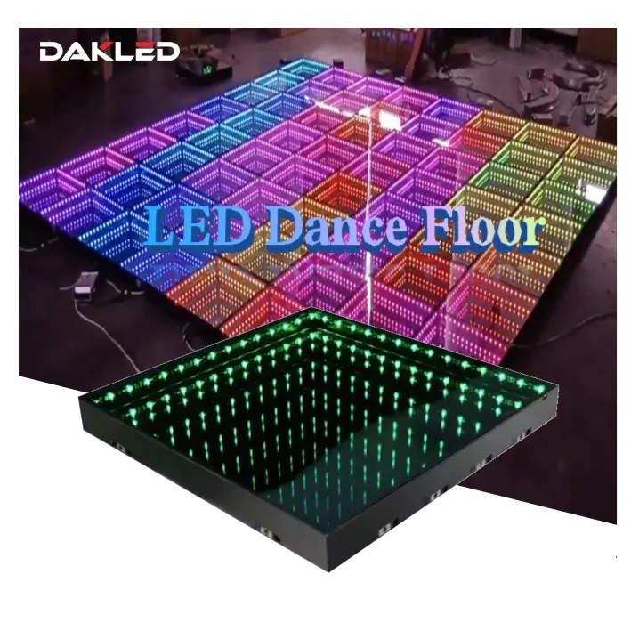 Alta calidad Bar etapa LED magnético inalámbrico DJ espejo pista de baile 3D Led pista de baile para Disco Night Club Pub