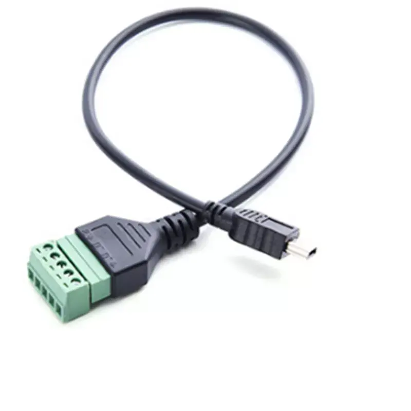 USB 2.0/USB نوع C المسمار محطة لحام المكونات الذكور إلى 5 دبوس محطة الكمبيوتر التلفزيون نقل البيانات كابل شحن