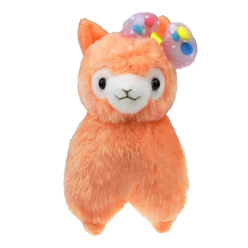 17cm peluche multi couleurs bowknot peluche alpaga animaux jouets personnalisés peau d'alpaga