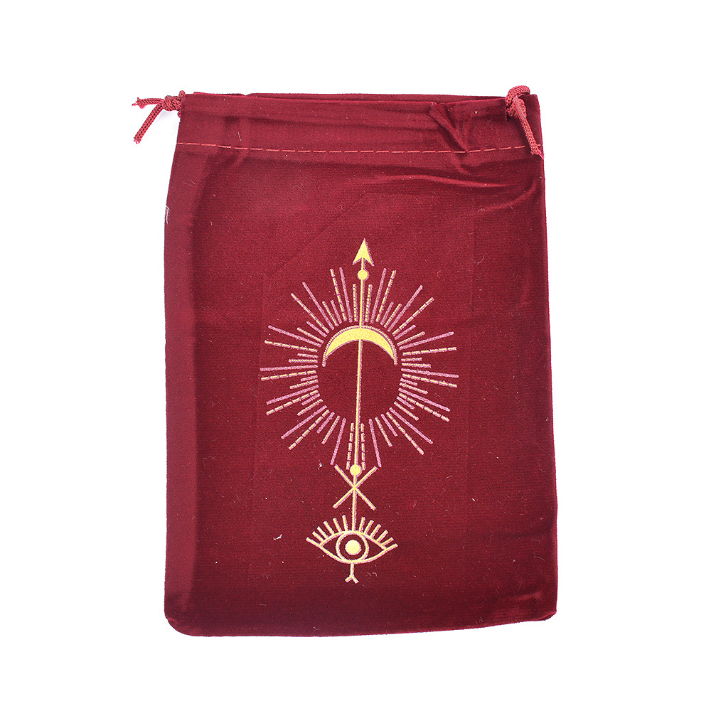 Tarot en flanelle rouge vin 2-1318cm