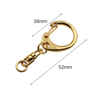 Alloy Accessories Bag Key <strong>Chain</strong> Spring Key Ring <strong>C</strong> Hook Accessory Diy Fashion <strong>Chain</strong> Metal New Metal Keychain Clasp Key Rings - Product Image 6