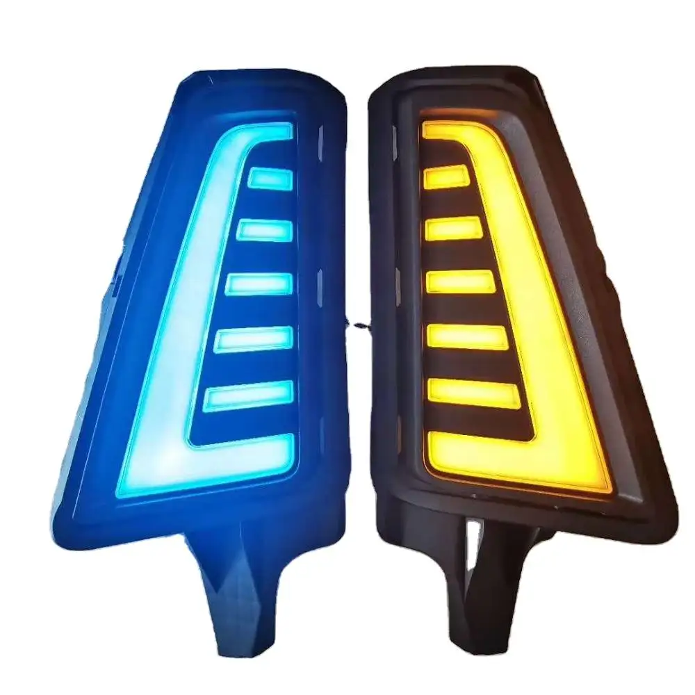 FitためToyota Hiace 2019 2020 Car LED Daytime Running Light With Yellow Turn Signal青黄白ライト