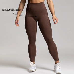 Biểu Tượng Tùy Chỉnh Mẫu Womens Tập Thể Dục Spandex Nylon Mềm Khô Nhanh Chóng Yoga Quần Đôi V Hình Dạng Eo Mông Nâng Thể Thao Yoga Xà Cạp - Product Image 2