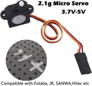 2.1g RC Micro Servo 2g Sub Mini Servo 180 Grad DM-S0020 4.8 V-6V für RC Hobby Teile (2PCS)
