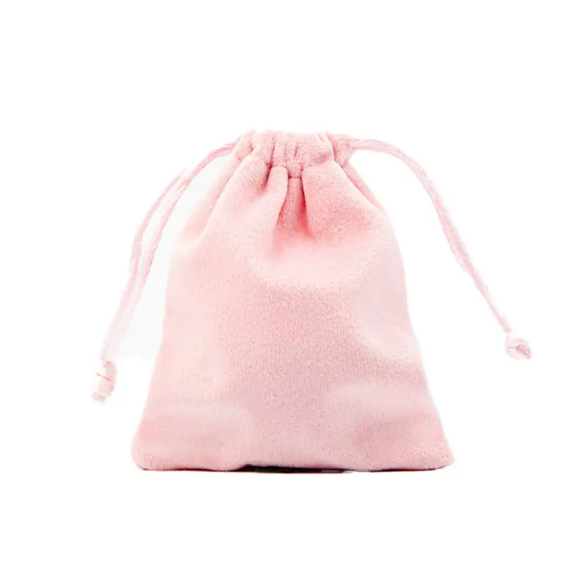 Бархатная сумка для ювелирных изделий с розовым логотипом