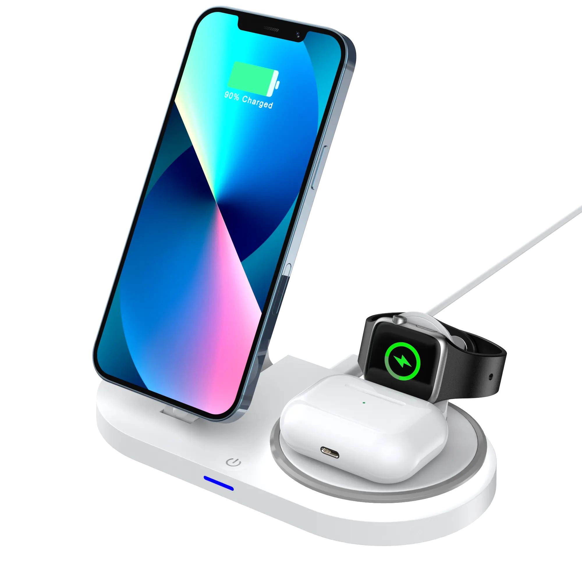 Iphone घड़ी के लिए 5 में 1 वायरलेस चार्जर ट्रेंडिंग प्रोडक्ट्स में 5-सक्षम चार्जिंग स्टैंड