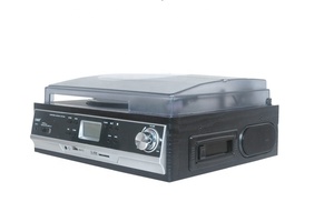 Giradischi in vinile, custodia portatile per giradischi a 3 velocità, 2 altoparlanti integrati uscita di linea RCA cuffie AUX - Product Image 4