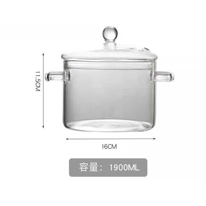 Tazón de fideos instantáneos de doble asa de 1900 ml