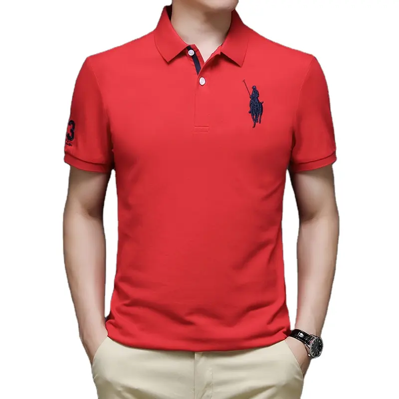 T-shirt Polo moda colore uomo abbigliamento da lavoro personalizzato Polo manica corta di alta qualità