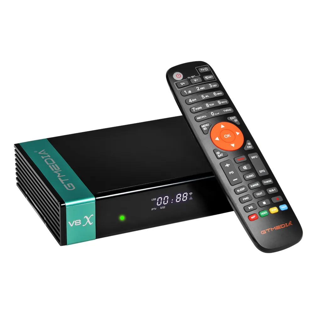 DVB S2 Gtmedia V8X H.265 bulit-in wifi soporte CA ranura para tarjeta actualizado GTMEDIA set top caja de receptor de tv por satélite