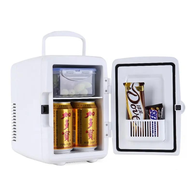 Réfrigérateur Compact 4L 6 canettes AC DC pour les soins de la peau, boissons, Mini réfrigérateur Portable pour la maison, la chambre à coucher, le dortoir, le bureau