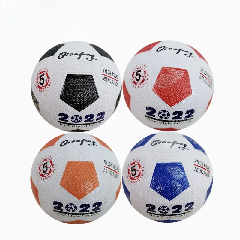 Logo personalizzato formato ufficiale 3/4/5 palloni da calcio a buon mercato in gomma pelota de futbol fot promozione pubblicità e formazione