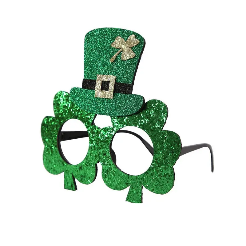 St Patrick Day Dekorationen Neuartige Stirnband Brille Halskette für Irish Day Party Dekoration