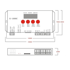 K1000C scheda SD RGB programmabile Pixel Led Controller Full Color DMX Controller per RGB RGBW luce LED - Product Image 6