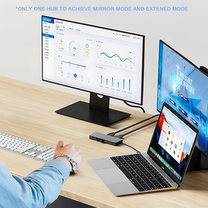 10 in 1 USB C Hub zu Dual HDMI 4K 60Hz USB Typ C Adapter Hub Dock Mit USB 3.0 Ethernet RJ45 1000 Mbit/s