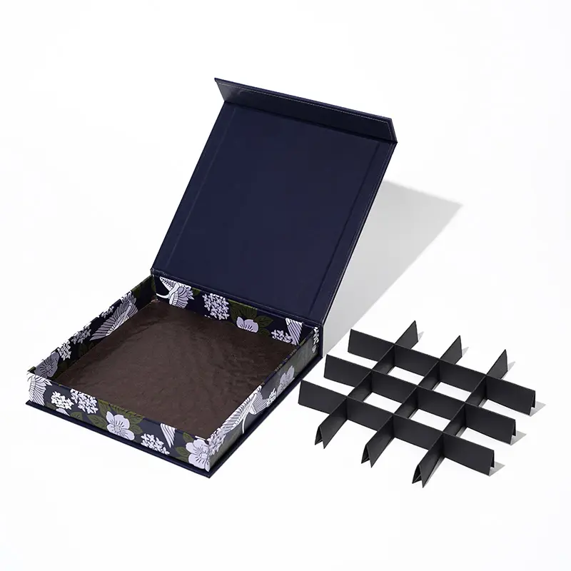Boîte de papier d'emballage rectangulaire magnétique personnalisée pour chocolat