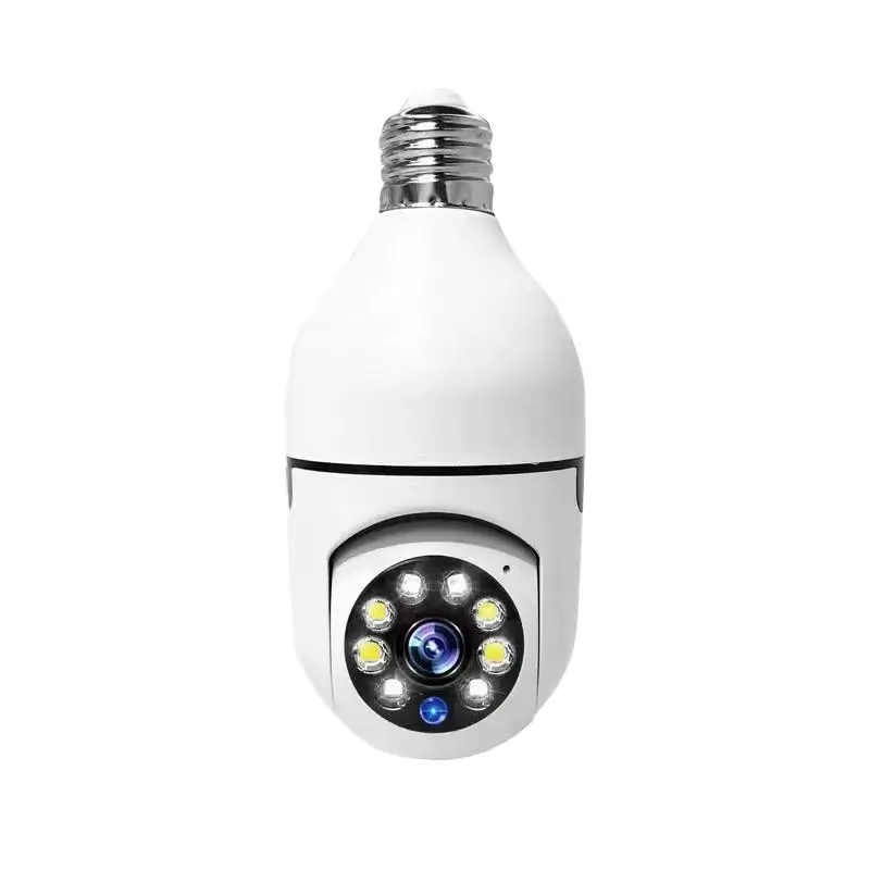 Two-way Audio Night Vision Smart Wireless Light Bulb Camera H.265 Human Auto Tracking 360 Degree Wifi Light Bulb With Camera