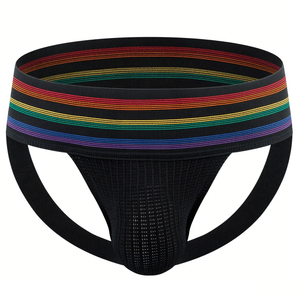 Design Tailleband Heren Sexy Open Rug Ondergoed Gebreide Beren Ondergoed Sexy Strings Ademende Gay Jockstrap Voor Mannen - Product Image 2