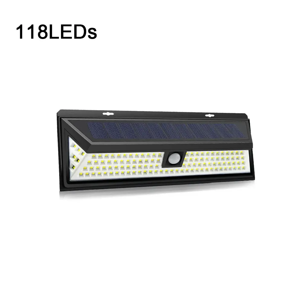 مصباح شمسي LED خارجي IP65 Mode مصابيح حائط قابلة للتعديل للفناء إضاءة خارجية للحديقة