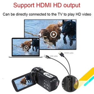 トップセラーDV-06 2.7K 48 MP IPSタッチスクリーンカメラリバーシブルLEDライトHDデジタルビデオカメラリモコン付き