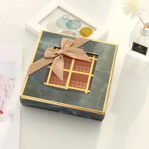 1200g Cardboard 9 Grids Valentine&amp;#39;<strong>s</strong> Day Chocolate Packaging Boxes Morsun Marbling Printing Food <strong>Candy</strong> <strong>Box</strong> Rigid Boxes Square - Product Image 3