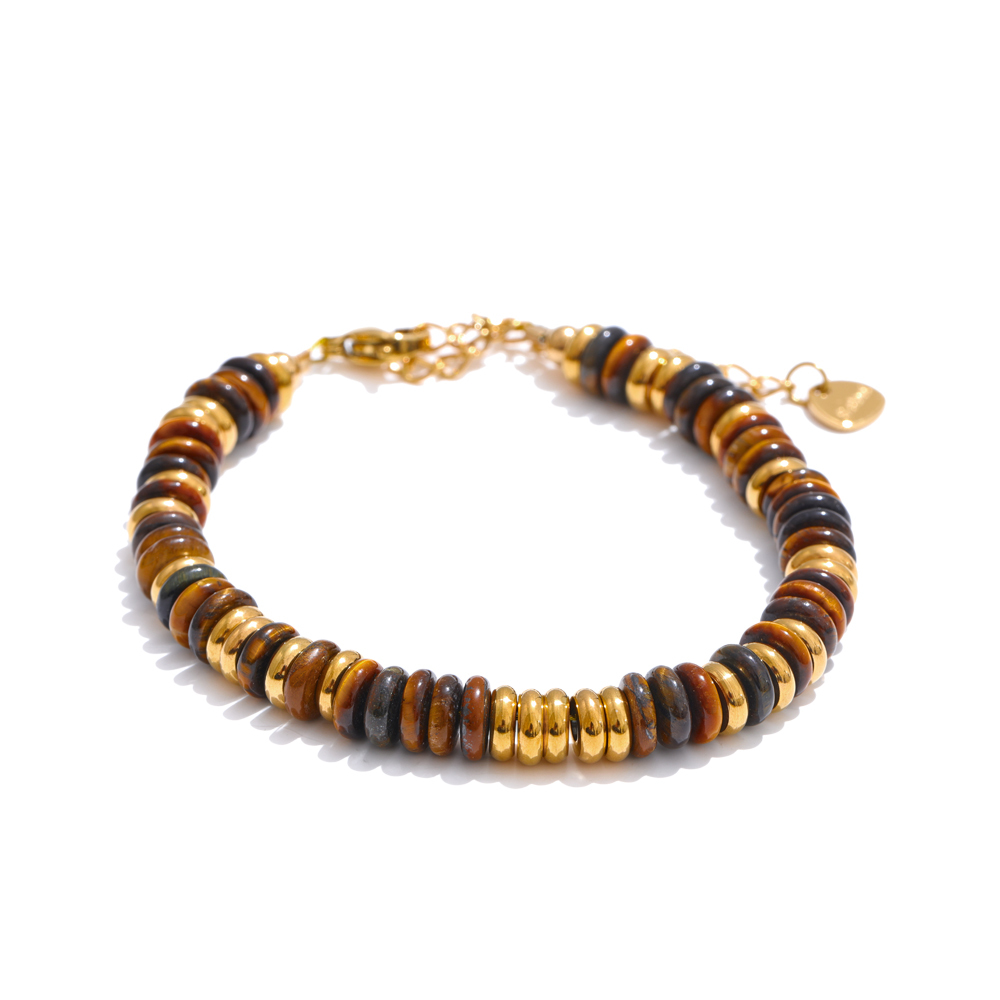 YH7397A Pierre de tigre marron