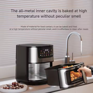 High Quality Stainless Steel Air Fryer AI <strong>Temperature</strong> <strong>Control</strong> Non-Stick Crispy Food Maker Basket <strong>Timer</strong> Function for Household - Product Image 4