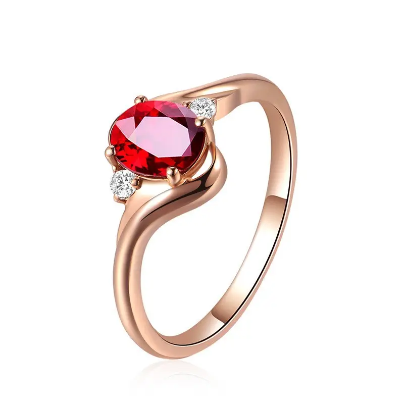 Grosir Harga Termurah Cincin Safir Mewah Charm Fancy Emerald Berlapis Emas Tembaga Perak Disepuh Berlian Ruby Cincin Wanita