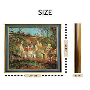 Ngôi làng mái đỏ của Camille Pissarro trong mùa đông ấn tượng sinh sản in phong cảnh in kỹ thuật số khung thân thiện với môi trường - Product Image 4