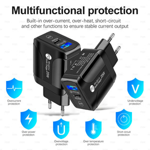 UK PLUG PD18W急速充電器USBC Samsung USB-C用超高速充電器Samsung GalaxyiPhone15用USB-A携帯電話充電器 - Product Image 5