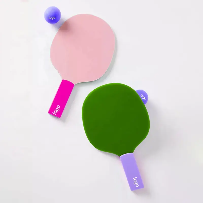 Juego de 2 palas de tenis de mesa acrílicas de cristal, raquetas de tenis de mesa profesionales Lucite