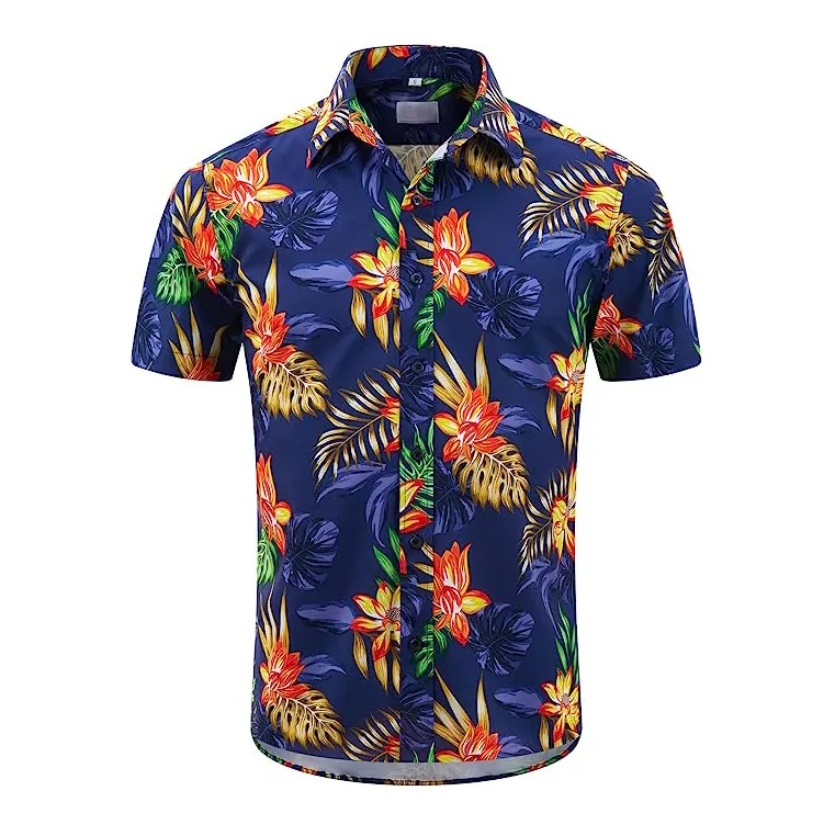 Set di camicie hawaiane da uomo creazioni hawaiane camicie da spiaggia hawaiane da uomo stampate a sublimazione