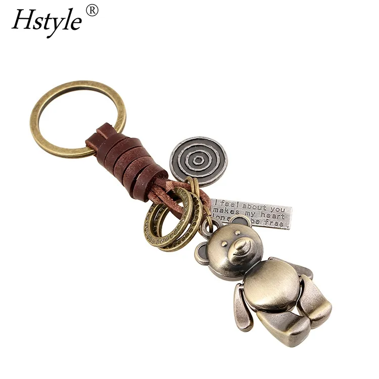 2023 New Brand Keychain Bear Keychain For Women Punk Assassins Creed Vintage Jewelry Metal Birthday Gifts SD2252