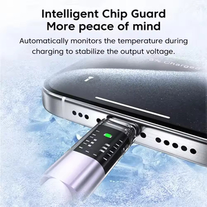 2024 ใหม่โปร่งใสไฟ LED ตัวบ่งชี้ USB ประเภทข้อมูล C Super Fast สายชาร์จอลูมิเนียมสําหรับ Huawei Android โทรศัพท์สมาร์ท - Product Image 4