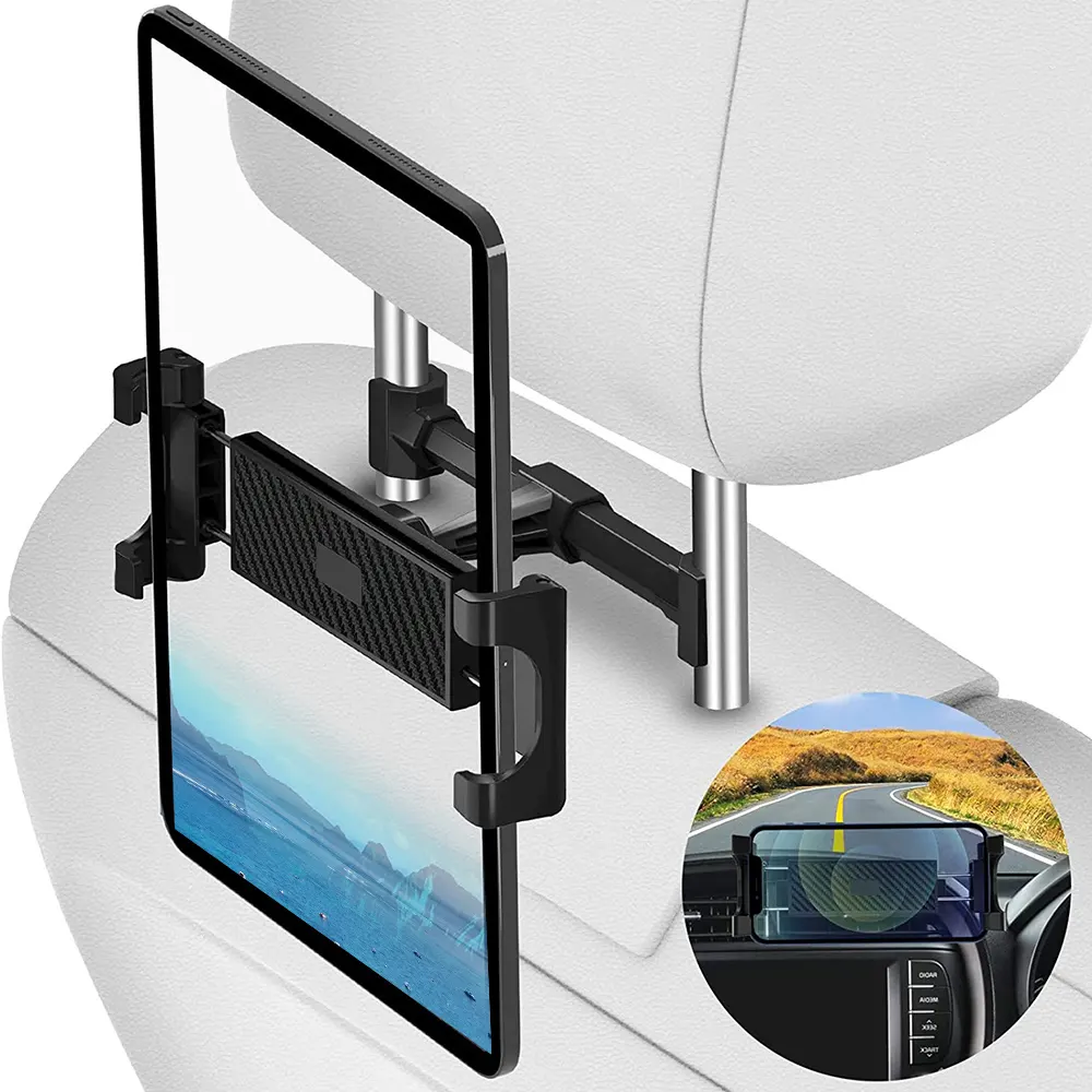 ベストセラー車のタブレットホルダー360回転可能なトラックホルダー伸縮式カーシートヘッドレストマウントホルダーサポート携帯電話スタンド