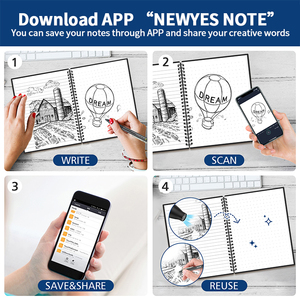 NEWYES Digital Note Pad A5 Cloud-Speicher Magic Rocket Book Cuaderno Inteli gente Wieder verwendbares Smart Reusable Notebook mit App - Product Image 4