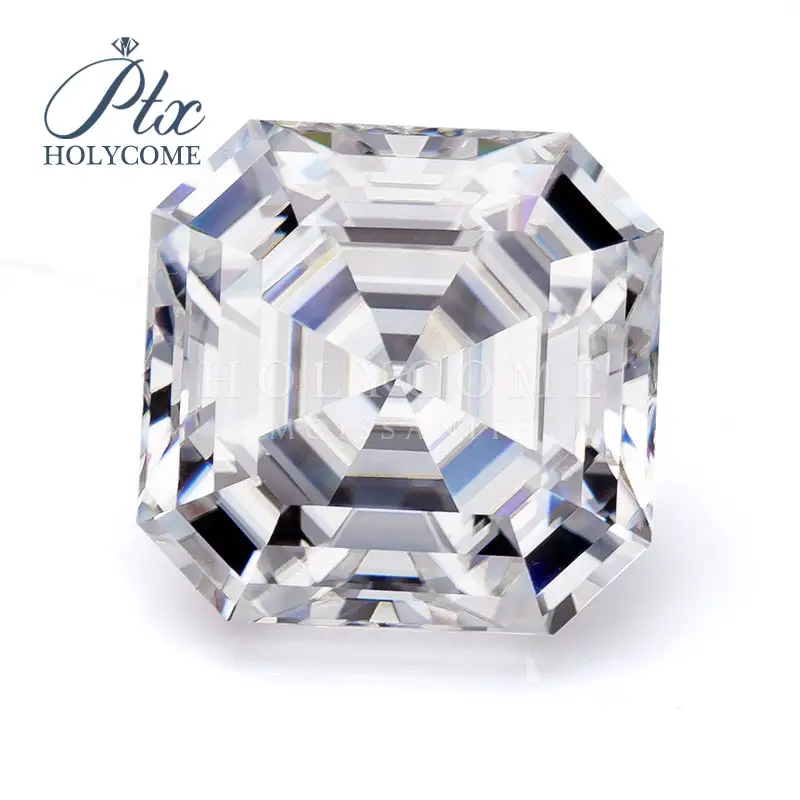 Holycome bán Hot vvs asscher cắt kim cương lỏng lẻo vvs moissanite đá quý đá với vượt qua Kim Cương Tester