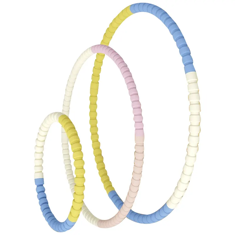 Grosir plastik PVC dapat dilepas busa tebal warna-warni hoola hoola lingkaran cincin untuk latihan kebugaran anak-anak