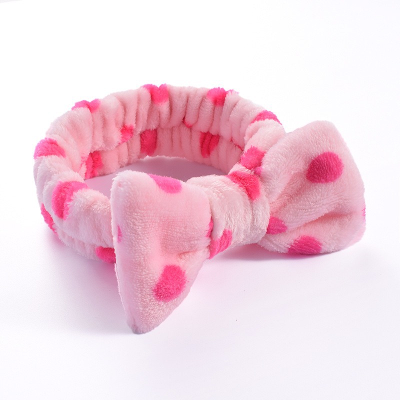 Diadema con lazo y lunares rojo rosado 11foundation.