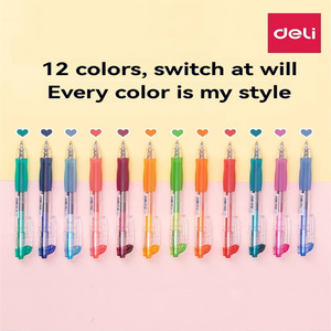 Deli SA500 High Quality <strong>Color</strong> Gel Pen Pink 1 Student <strong>Note</strong>-taking NoteTaking <strong>Notebook</strong> Colored Pen Press Move Smooth Signature Pen - Product Image 6