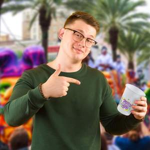 ถ้วยพลาสติกมาร์ดิกราส์แบบใช้แล้วทิ้ง,ถ้วยพลาสติกเหมาะสำหรับงานปาร์ตี้ของเด็กงานเฉลิมฉลองตามเทศกาลต่างๆการชุมนุมในฤดูร้อน - Product Image 5