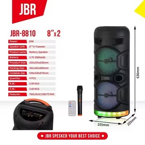 JBR-8810ミニワイヤレスカラオケスピーカーRGB LEDライト5W BTオーディオ出力パワーコンピュータ使用工場供給卸売小売価格 - Product Image 2