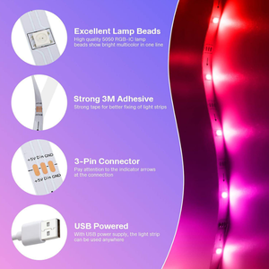 12V RGB striscia di luce intelligente 5050 SMD 60LED vacanza striscia a LED APP WiFi controllo vocale flessibile telecomando luce per le vacanze - Product Image 3