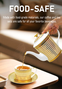 Bộ đồ ăn sứ xương cao cấp mạ vàng thật 98 món, phong cách hoàng gia sang trọng, dùng cho đám cưới, khách sạn, nhà hàng - Product Image 3