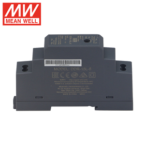 Mean Well-Fuente de alimentación Convertidora de aislamiento de carril DIN, entrada de 15W, 18-75VDC, salida de 5VDC, 1, 2, 1, 2, 2