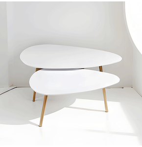 Mesa de centro de hoja de diseño moderno de lujo con luz Natural minimalista multifunción, juego de mesa de té de madera para sala de estar - Product Image 2
