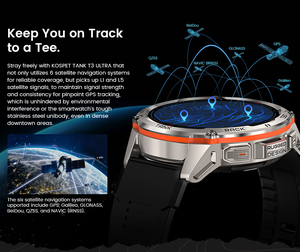 Kospet T3ถังอัจฉริยะ GPS, ทนทานมากมีเข็มทิศจีพีเอสคุณสมบัติในการว่ายน้ำกันน้ำ iOS สำหรับการติดตามกิจกรรมกีฬากลางแจ้ง - Product Image 4