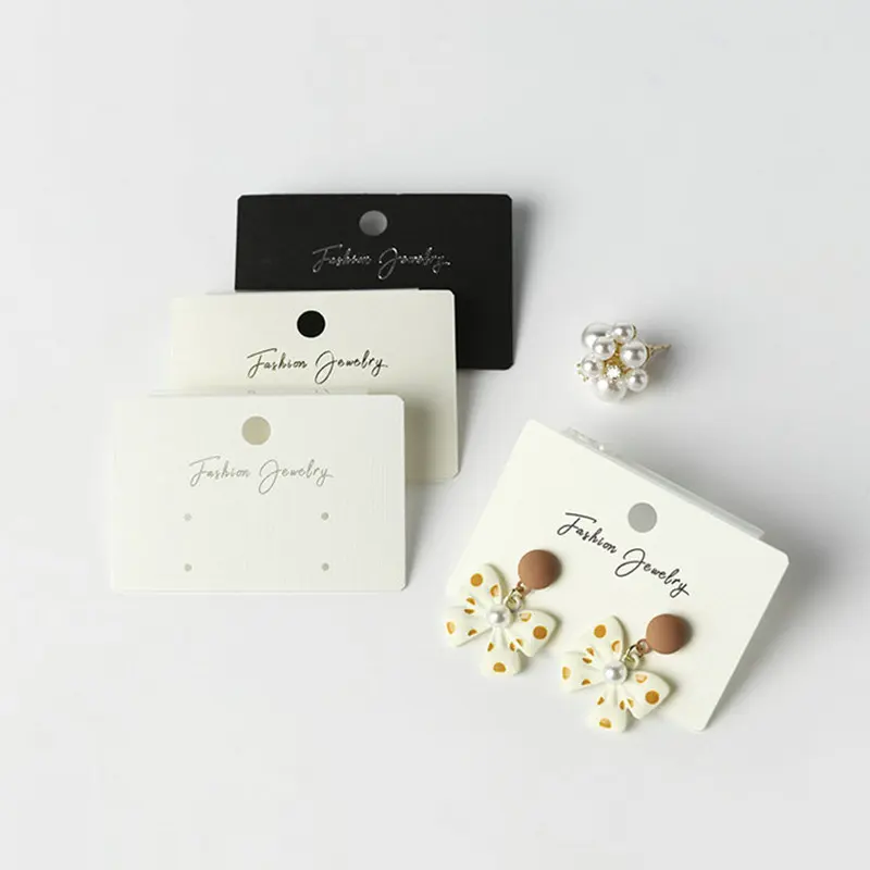 Ensemble de boucles d'oreilles personnalisées emballage affichage papier carte support pour tableau bijoux carton affichage papier carte avec nom de marque