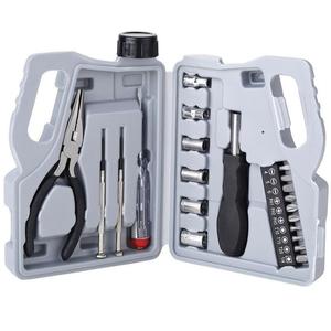 22pcs Oil Shape Hand Toolbox Promotion Gift <strong>Tools</strong> Kit Special Shape <strong>Tools</strong> <strong>Testing</strong> Pen Long Nose Plier Screwdriver Set 1/4&quot;socket - Product Image 1